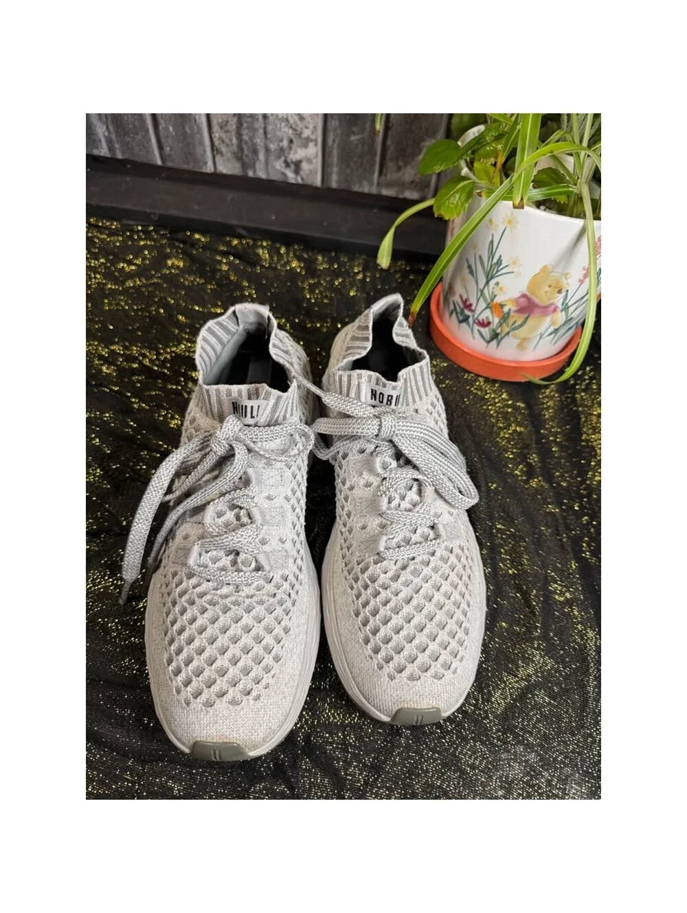 NOBULL Knit Runner Training Shoes - Heather Grey / White (Size 8m /women 9.5)